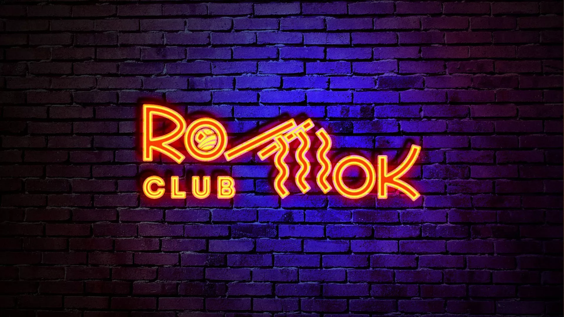 Разработка интерьерной вывески суши-бара «Roll Wok Club» в Аше